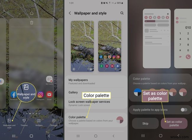 삼성 앱의 색상을 변경하는 방법