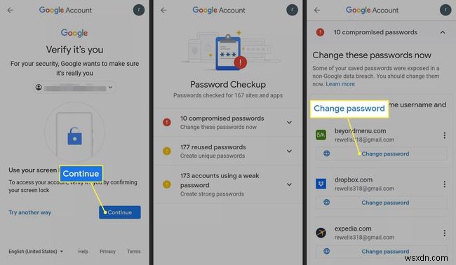 Android용 Google 비밀번호 진단 사용 방법