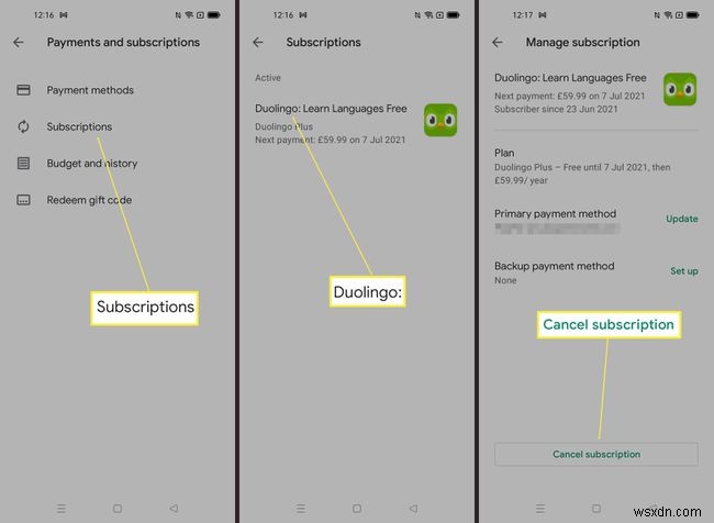 Android의 앱 구독을 취소하는 방법