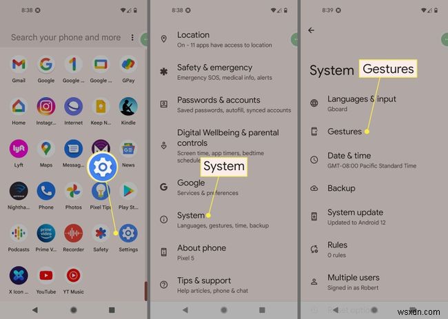 Android 12의 더블 탭 제스처 설정 방법
