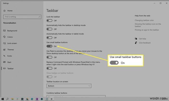Windows 10에서 작업 표시줄을 작게 만드는 방법 