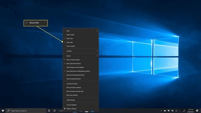 Windows 10에서 빠른 실행 도구 모음을 추가하는 방법
