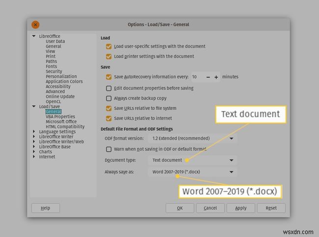 LibreOffice 파일을 Microsoft Office 형식으로 저장하는 방법