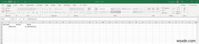 Excel에서 EDATE 기능을 사용하는 방법