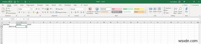 Excel에서 EDATE 기능을 사용하는 방법
