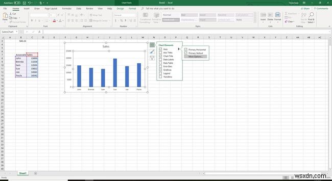Excel에서 차트 축을 표시하거나 숨기는 방법 알아보기
