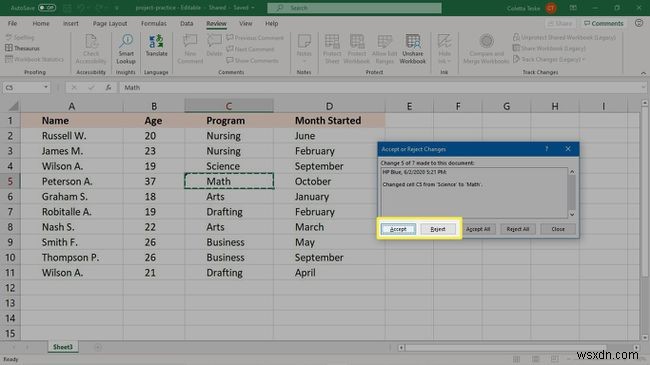Excel에서 변경 내용 추적을 사용하는 방법