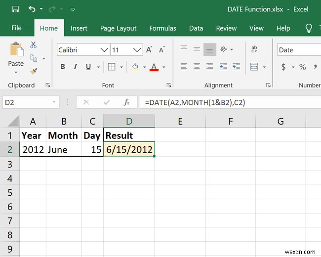 Excel DATE 함수 사용 방법