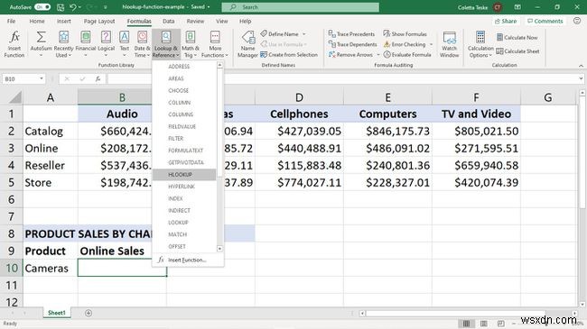 Excels HLOOKUP 기능 사용 방법