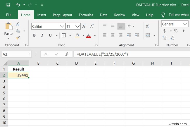 Excel DATEVALUE 함수 사용 방법