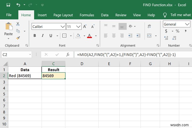 Excel FIND 기능 사용 방법