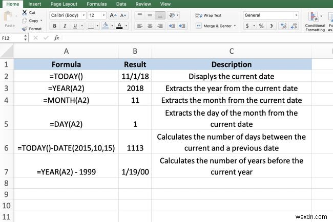 Excel에서 TODAY 함수를 사용하는 방법