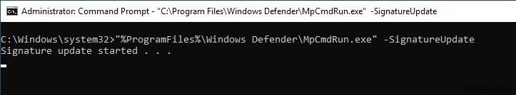 명령 프롬프트에서 Windows Defender를 사용하는 방법