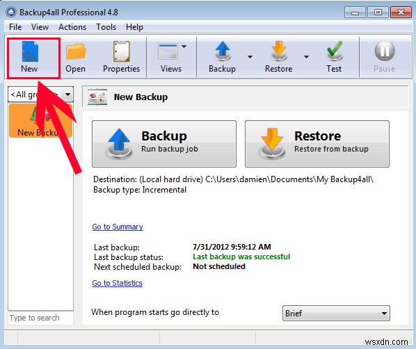 무료 증정:Backup4All Professional [Windows](대회 종료)