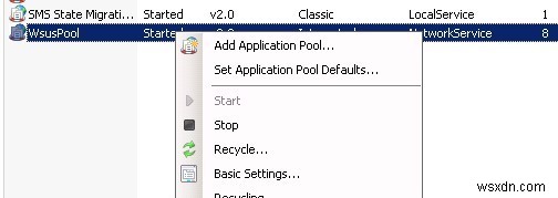 Windows 업데이트 오류 0x80244022 및 WsusPool 메모리 제한