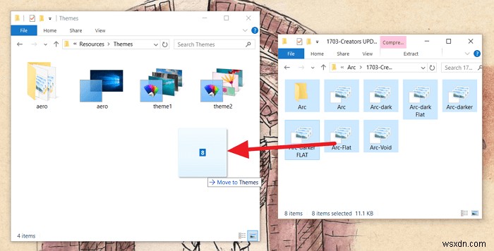 Windows 10에서 사용자 정의 테마를 설치하는 방법