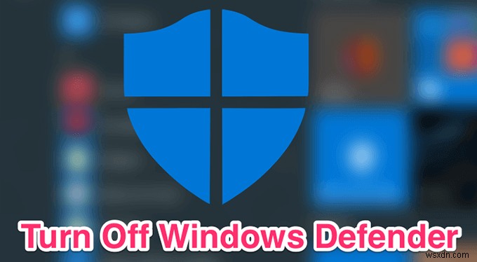 Windows Defender를 끄는 방법
