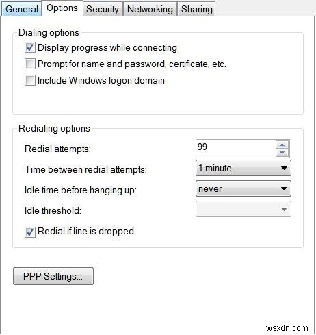 Windows 8/10/2012에서 VPN 연결을 위한 자동 재다이얼 
