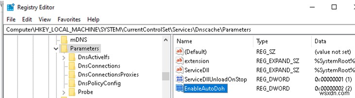 Windows 10에서 DoH(DNS over HTTPS) 활성화 