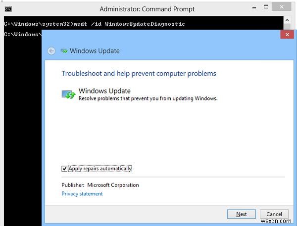 Windows 8/2012 수정: Windows 업데이트 구성 실패. 변경 사항 되돌리기” 