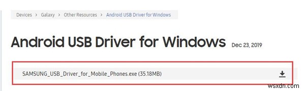 Windows 10, 8, 7용 Samsung USB 드라이버 다운로드 