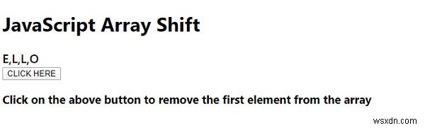 JavaScript의 배열 shift() 