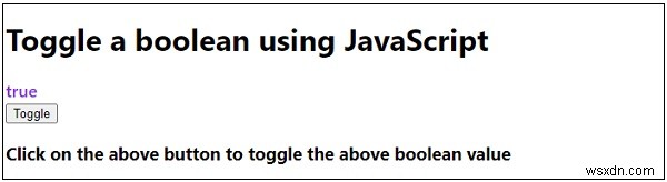 JavaScript를 사용하여 부울을 전환하는 방법은 무엇입니까? 