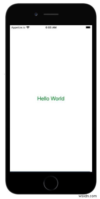 반응 네이티브에 Hello World를 표시하는 프로그램을 작성하시겠습니까? 