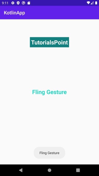Kotlin을 사용하여 Android 앱에서 플링 제스처 감지를 작동시키는 방법은 무엇입니까? 