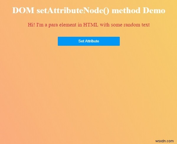 HTML DOM setAttributeNode() 메서드 