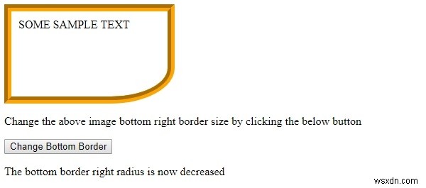 HTML DOM 스타일 borderBottomRightRadius 속성 