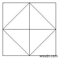 C에서 중점을 반복적으로 연결하여 형성되는 정사각형의 면적은? 