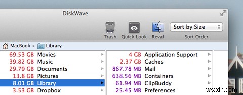 Mac용 DiskWave로 원하지 않는 대용량 파일 제거 