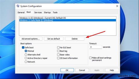 Windows 11s 부팅 메뉴에 안전 모드 바로 가기를 추가하는 방법 