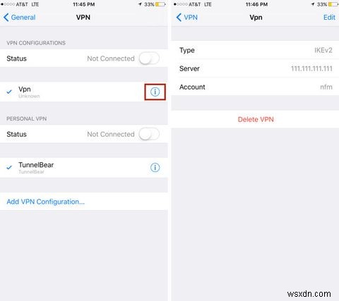 iPhone에서 VPN 설정을 삭제하시겠습니까? 방법