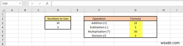 Microsoft Excel에 수식 및 함수를 삽입하는 방법