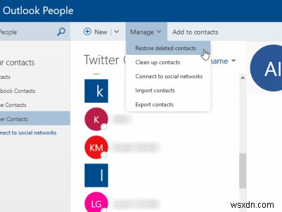 Outlook People 웹 앱을 사용하여 연락처를 관리하기 위한 팁 