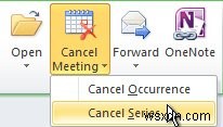Outlook 일정에서 회의를 취소하는 방법 
