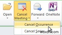 Outlook 일정에서 회의를 취소하는 방법 