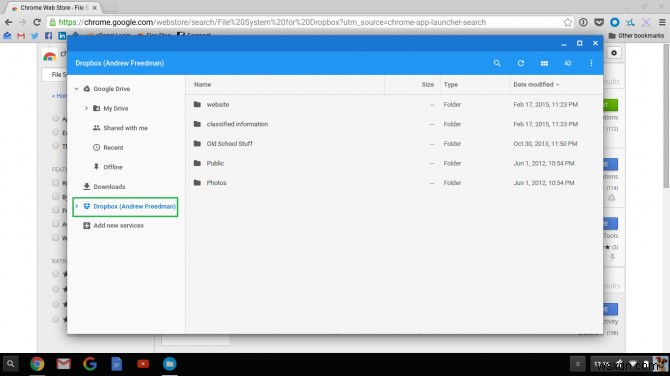 Chrome OS의 파일 앱에 Dropbox 또는 OneDrive를 추가하는 방법