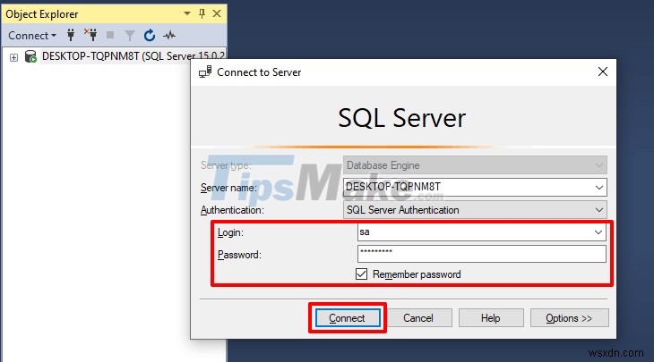SSMS를 통해 SQL Server에 연결하는 방법