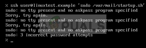 고정:sudo:tty가 없고 Askpass 프로그램이 지정되지 않았습니다.