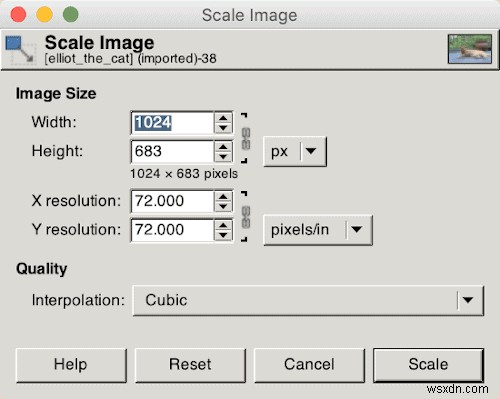 Gimp를 사용하여 이미지 크기를 조정하는 방법