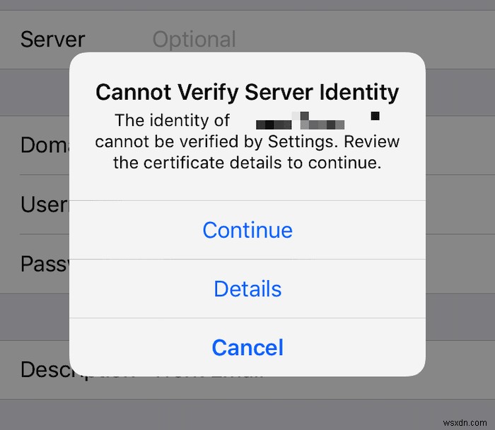 Apple 장치의  서버 ID를 확인할 수 없음  오류를 수정하는 방법 