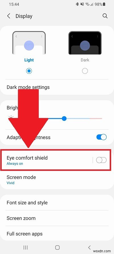 Android 기기에서 블루라이트 필터를 예약하는 방법 