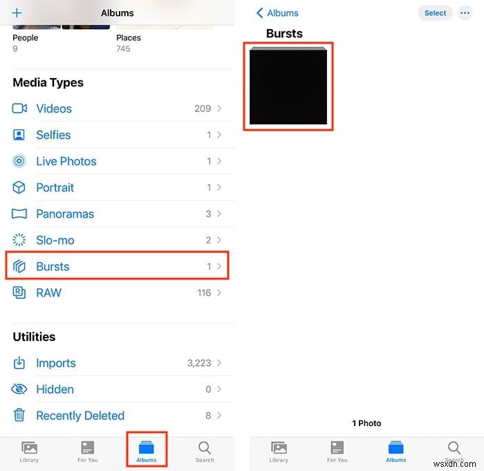 iPhone에서 중복 버스트 사진을 삭제하는 방법 