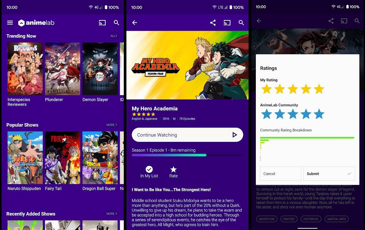 최고의 애니메이션 스트리밍 Android 앱 5가지 