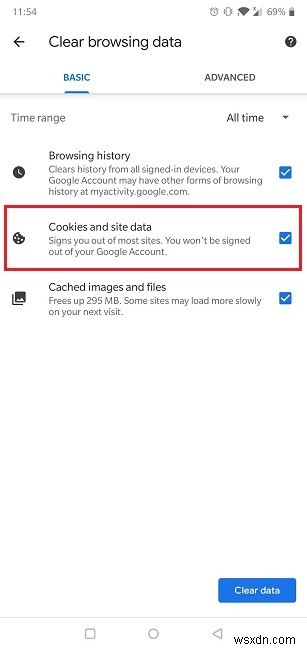 Android 브라우저에서 쿠키를 활성화하는 방법 