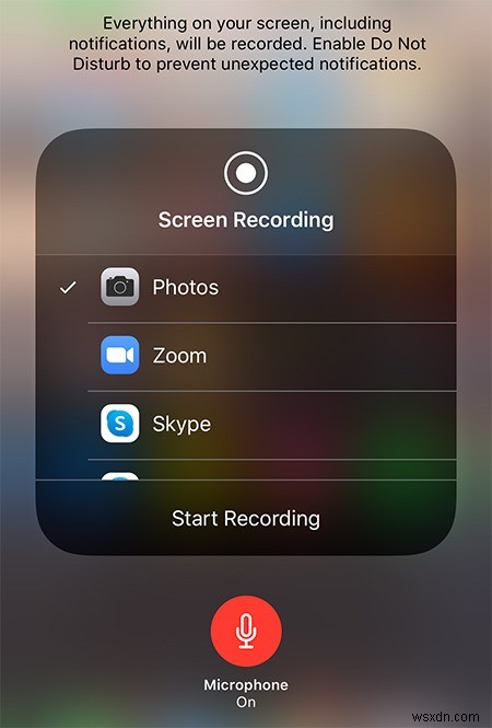 iOS에서 외부 오디오로 화면을 녹음하는 방법 