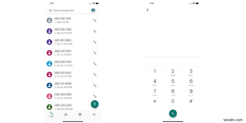 Google 보이스로 iOS 통화 과급 